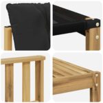 vidaXL Záhradná súprava gaučov 7 pcs Biela a čierna 79 x 79 x 37 cm – Obrázok 10