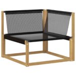 vidaXL Záhradná súprava gaučov 9 pcs Biela a čierna – Obrázok 5