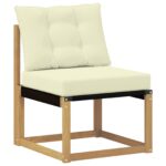 vidaXL Záhradná súprava gaučov s vankúšom 8 pcs Biela a krémová – Obrázok 4