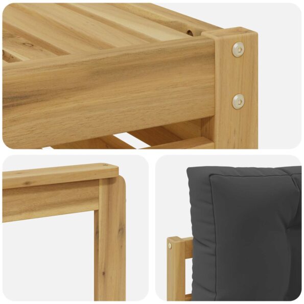 vidaXL Záhradná súprava gaučov 7 pcs Biela a antracitová Polyester – Obrázok 5