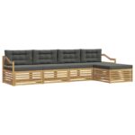 vidaXL Záhradná súprava gaučov 5 pcs Biela a antracitová Polyester – Obrázok 2
