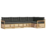 vidaXL Záhradná súprava gaučov 6 pcs Biela a antracitová Polyester – Obrázok 2
