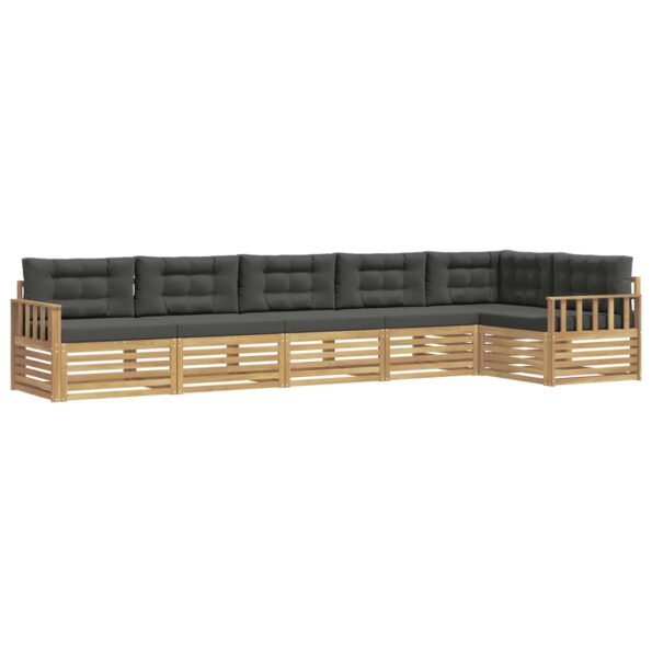 vidaXL Záhradná súprava gaučov 6 pcs Biela a antracitová Polyester – Obrázok 2