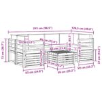 vidaXL Záhradná súprava gaučov 7 pcs Biela a béžová Polyester – Obrázok 7