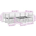 vidaXL Záhradná súprava gaučov 7 pcs Biela Pevné akáciové drevo – Obrázok 8