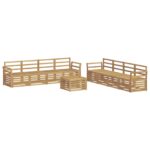 vidaXL Súpravy pohoviek 9 pcs Biela 59 x 59 x 37 cm – Obrázok 2
