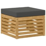 vidaXL Záhradná súprava gaučov 4 pcs Biela a antracitová – Obrázok 4