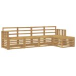 vidaXL Záhradná súprava gaučov 5 pcs Biela 249 x 122,5 x 73 cm – Obrázok 2