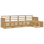 vidaXL Záhradná súprava gaučov 5 pcs Biela 249 x 122,5 x 73 cm – Obrázok 2