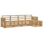 vidaXL Záhradná súprava gaučov 5 pcs Biela 257 x 122,5 x 73 cm – Obrázok 2