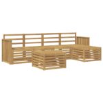 vidaXL Záhradná súprava gaučov 6 pcs Biela 59 x 59 x 37 cm – Obrázok 2