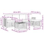 vidaXL Záhradná súprava gaučov 6 pcs Biela a béžová 59 x 59 x 37 cm – Obrázok 7
