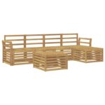 vidaXL Záhradná súprava gaučov 6 pcs Biela 59 x 59 x 37 cm – Obrázok 2
