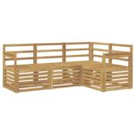 vidaXL Súpravy pohoviek 4 pcs Biela 187,5 x 128,5 x 73 cm – Obrázok 2