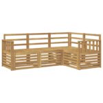 vidaXL Súpravy pohoviek 4 pcs Biela 187,5 x 128,5 x 73 cm – Obrázok 2
