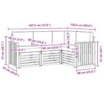 vidaXL Súpravy pohoviek 4 pcs Biela a antracitová – Obrázok 7