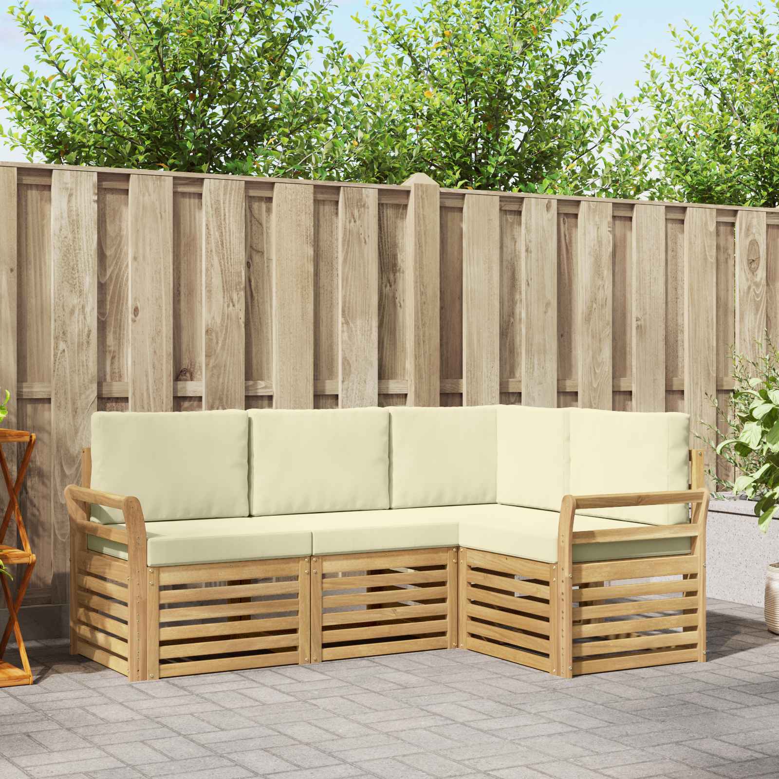 3391755_1.jpg vidaXL Súpravy pohoviek 4 pcs Biela a krémová 190 x 130,5 x 73 cm – Obrázok 1