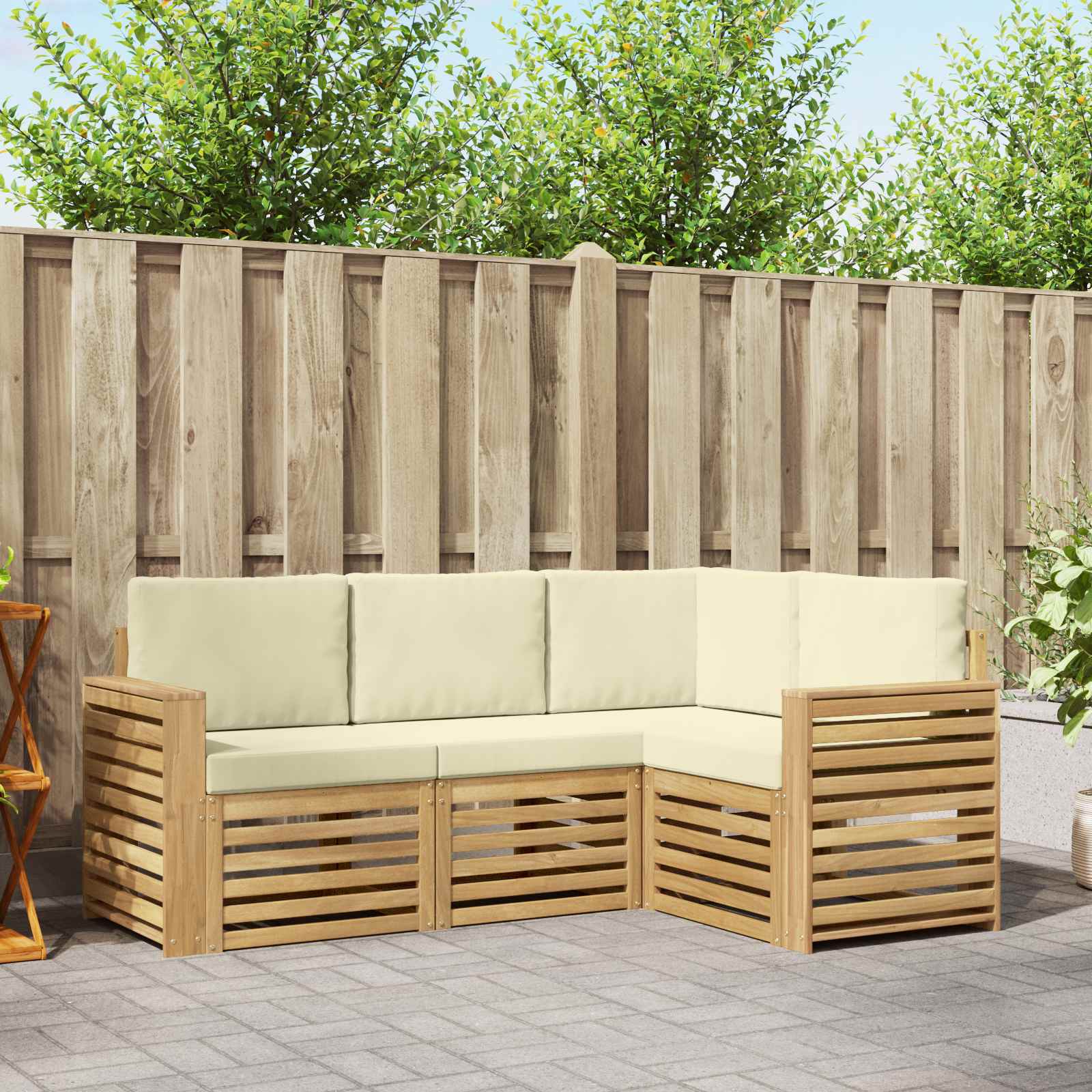 3391760_1.jpg vidaXL Súpravy pohoviek 4 pcs Biela a krémová 191 x 132,5 x 73 cm – Obrázok 1
