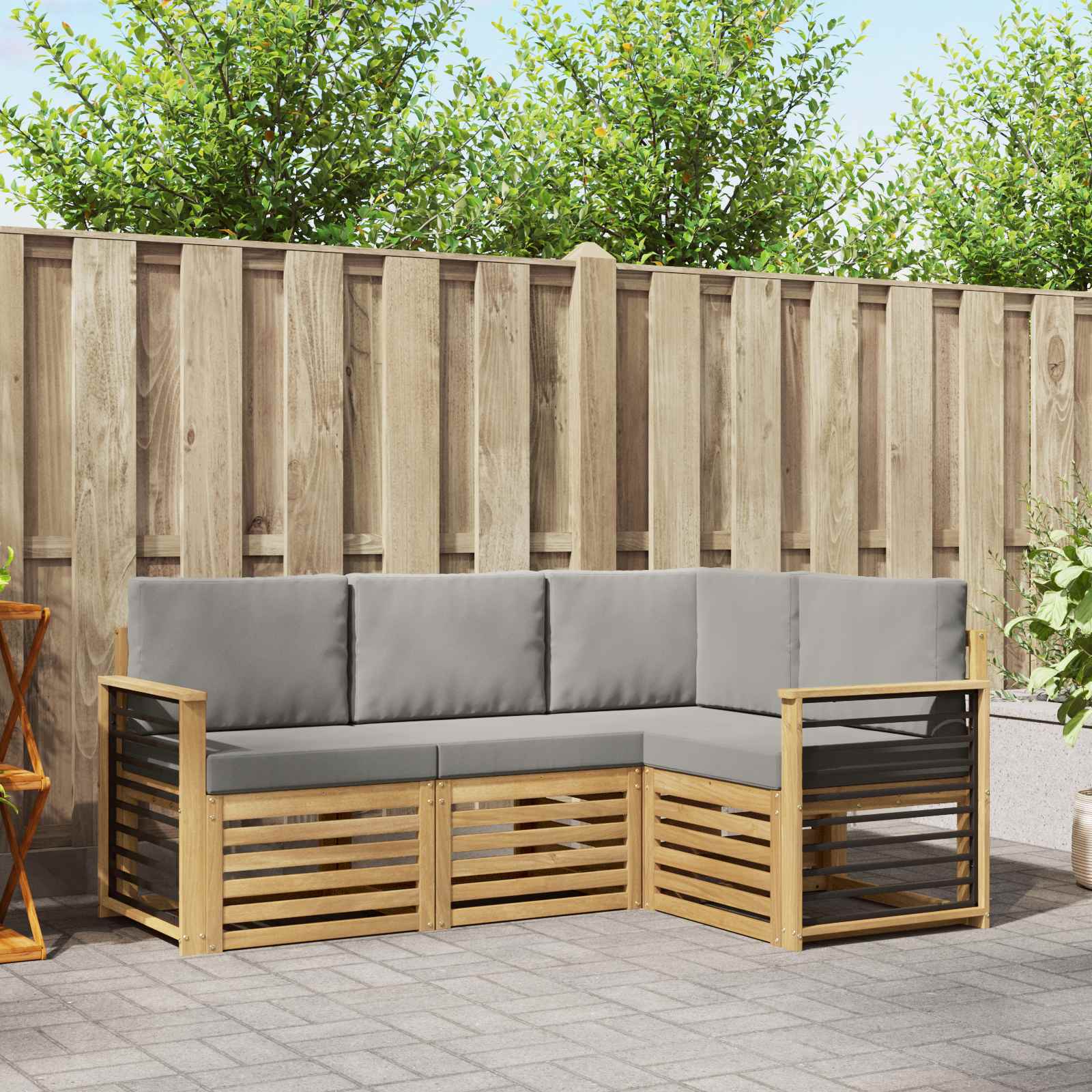 3391766_1.jpg vidaXL Súpravy pohoviek 4 pcs Biela a svetlosivá 187,5 x 128,5 x 73 cm – Obrázok 1