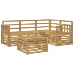 vidaXL Záhradná súprava gaučov 5 pcs Biela 59 x 59 x 37 cm – Obrázok 2