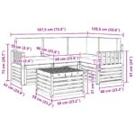 vidaXL Záhradná súprava gaučov 5 pcs Biela a antracitová – Obrázok 7