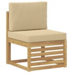 vidaXL Záhradná súprava gaučov 6 pcs Biela a béžová 59 x 59 x 37 cm – Obrázok 3