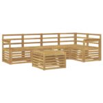 vidaXL Záhradná súprava gaučov 6 pcs Biela 59 x 59 x 37 cm – Obrázok 2
