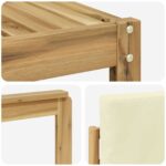 vidaXL Záhradná súprava gaučov 6 pcs Biela a krémová 59 x 59 x 37 cm – Obrázok 6