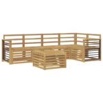 vidaXL Záhradná súprava gaučov 6 pcs Biela 59 x 59 x 37 cm – Obrázok 2