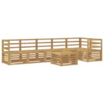 vidaXL Záhradná súprava gaučov 7 pcs Biela 59 x 59 x 37 cm – Obrázok 2