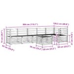 vidaXL Záhradná súprava gaučov 7 pcs Biela 59 x 59 x 37 cm – Obrázok 9