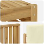 vidaXL Záhradná súprava gaučov 7 pcs Biela a krémová 59 x 59 x 37 cm – Obrázok 6