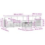 vidaXL Záhradná súprava gaučov 7 pcs Biela a béžová 59 x 59 x 37 cm – Obrázok 8