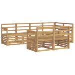 vidaXL Záhradná súprava gaučov 7 pcs Biela 247 x 128,5 x 73 cm – Obrázok 2