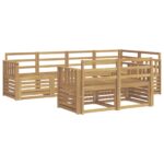 vidaXL Záhradná súprava gaučov 7 pcs Biela 247 x 128,5 x 73 cm – Obrázok 2