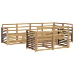 vidaXL Záhradná súprava gaučov 7 pcs Biela 247 x 128,5 x 73 cm – Obrázok 2
