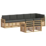 vidaXL Záhradná súprava gaučov 8 pcs Biela a antracitová – Obrázok 2
