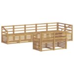 vidaXL Záhradná súprava gaučov 8 pcs Biela 304 x 126,5 x 73 cm – Obrázok 2