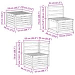 vidaXL Záhradná súprava gaučov 9 pcs Biela 59 x 59 x 37 cm – Obrázok 10
