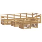 vidaXL Záhradná súprava gaučov 9 pcs Biela 59 x 59 x 37 cm – Obrázok 2