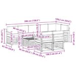vidaXL Záhradná súprava gaučov 8 pcs Biela a béžová 59 x 59 x 37 cm – Obrázok 8