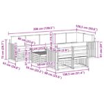 vidaXL Záhradná súprava gaučov 9 pcs Biela a antracitová – Obrázok 8