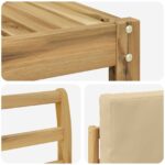 vidaXL Záhradná súprava gaučov 9 pcs Biela a béžová 59 x 59 x 37 cm – Obrázok 6