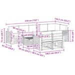 vidaXL Záhradná súprava gaučov 9 pcs Biela a krémová 59 x 59 x 37 cm – Obrázok 8