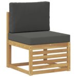 vidaXL Záhradná súprava gaučov 6 pcs Biela a antracitová Polyester – Obrázok 3
