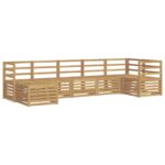 vidaXL Záhradná súprava gaučov 7 pcs Biela – Obrázok 2