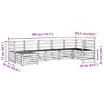 vidaXL Záhradná súprava gaučov 7 pcs Biela – Obrázok 9