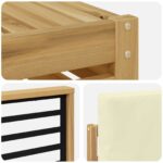 vidaXL Záhradná súprava gaučov 7 pcs Biela a krémová – Obrázok 6