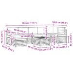 vidaXL Záhradná súprava gaučov 8 pcs Biela a krémová 59 x 59 x 37 cm – Obrázok 9