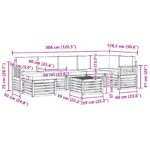 vidaXL Záhradná súprava gaučov 7 pcs Biela a béžová 59 x 59 x 37 cm – Obrázok 9